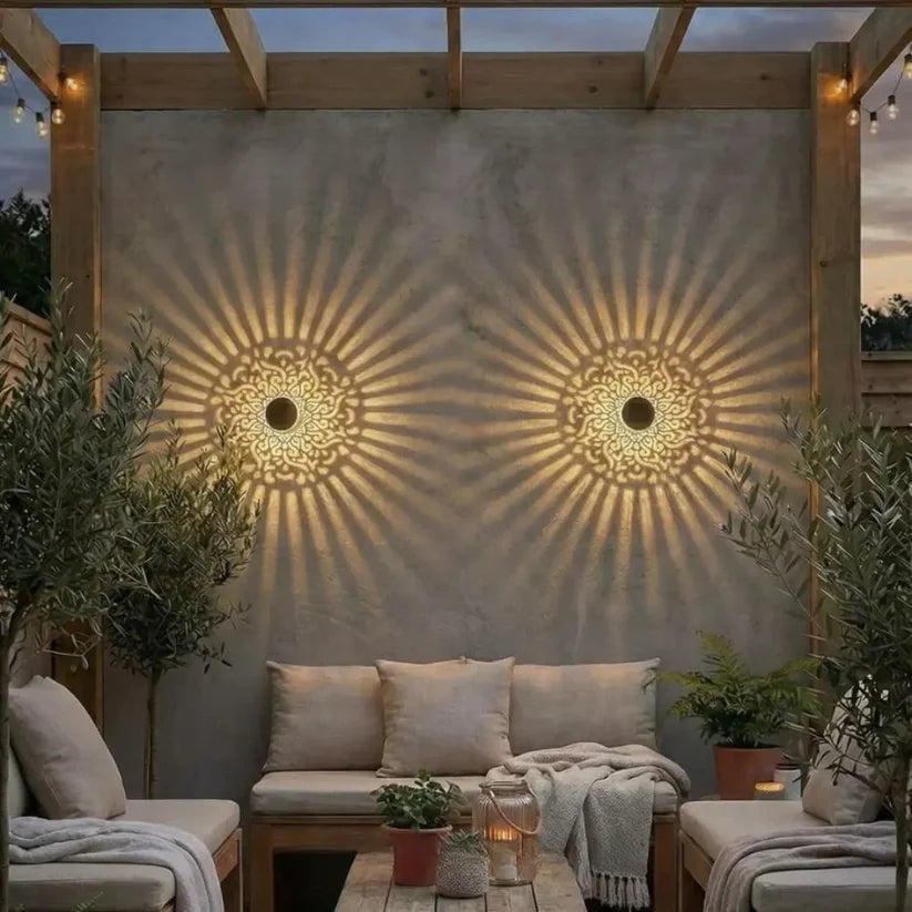Solana Solar Mandala Light — Decorative Indoor & Outdoor Glow Lamp